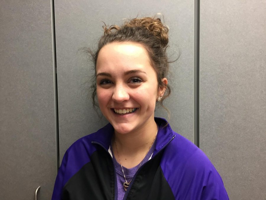 Sophomore Sydney Rhodes is still smiling after her fall. 