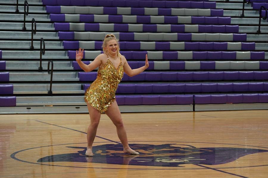 Junior Calleigh Gardner performs her solo to "I'm a Good Girl". 