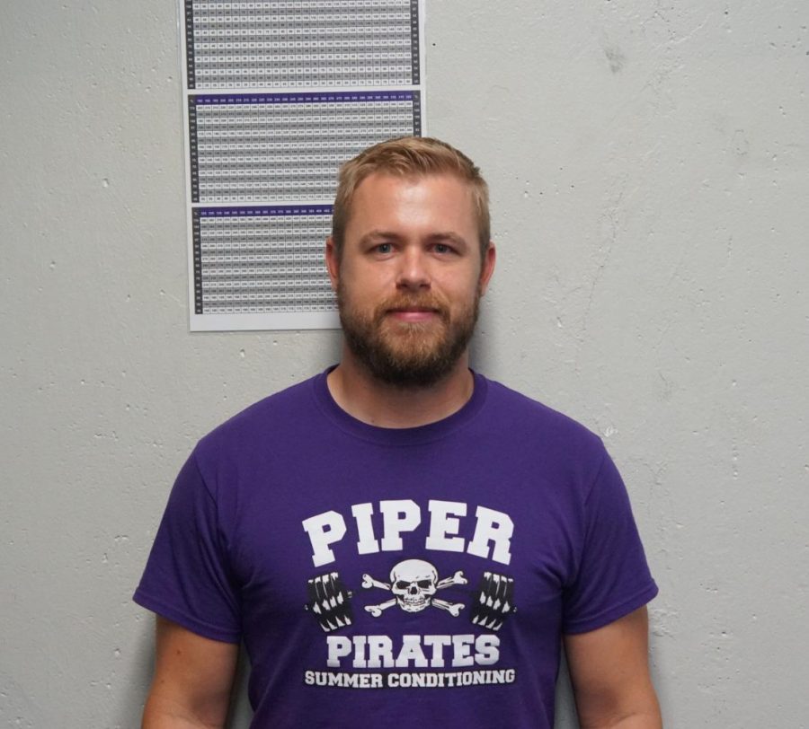 Kevin Coker has been teaching in this district since 2017. This will be his ninth year teaching. He went to college at Fort Scott Community College, and transferred to Pittsburg State University. Coker teaches U.S. History and Strength and Conditioning. A fun fact about him is that Chris Brindle was his high school football coach. Now, Coker is a football coach as well. 