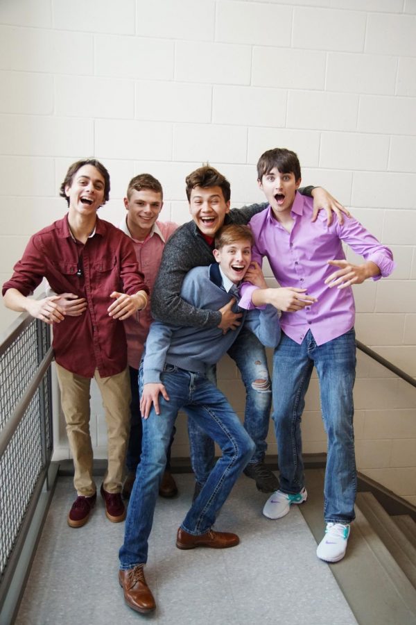 Courtwarming king candidates: Henry Sharp, Tyson Lanter, Gabe Eskina, Parker Bryant, and Tyren Shelley. 