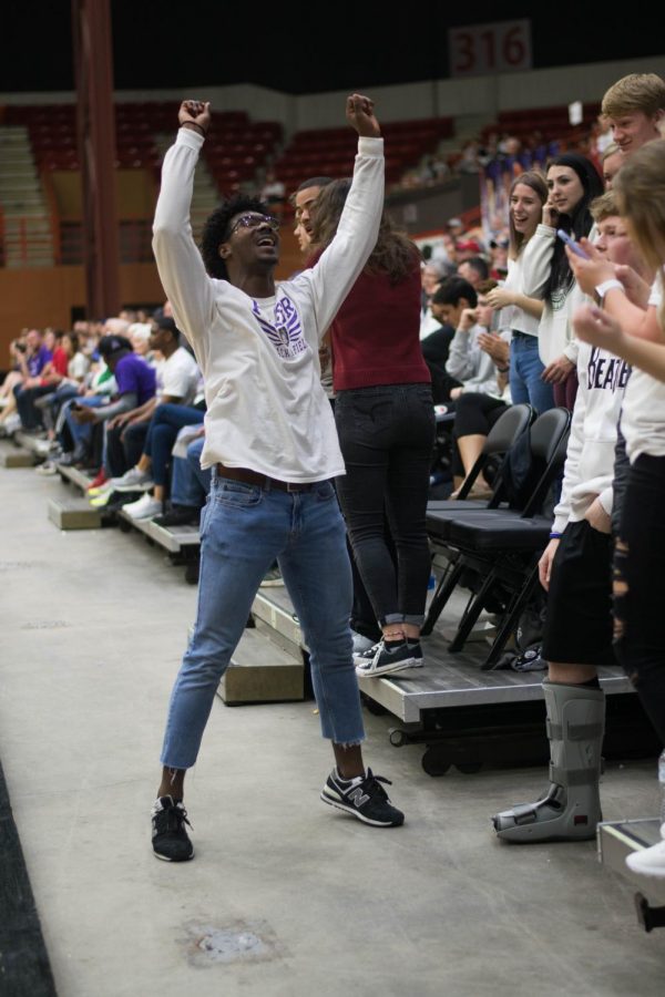 Senior Class President Miles Lockridge often led the chants in the Pirate student section. Lockridge advises future Pirates to appreciate the time they have to be in the stands. "My advice is to care," Lockridge said. "Care about the teams, about the school, the community and the people standing next to you. Care enough to sacrifice something, whether it be your time, your energy, or your voice."